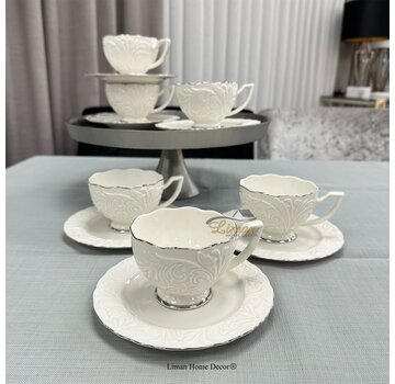 IPEK IPEK NESCAFE - KOFFIE SET 12 DELIG | 6 PERSOONS ZILVER