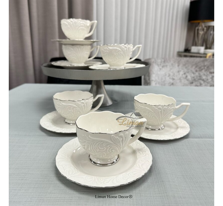 IPEK NESCAFE - KOFFIE SET 12 DELIG | 6 PERSOONS ZILVER