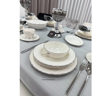 IPEK Ipek Porcelain 6-Persoons | 26-Delig Serviesset Zilver