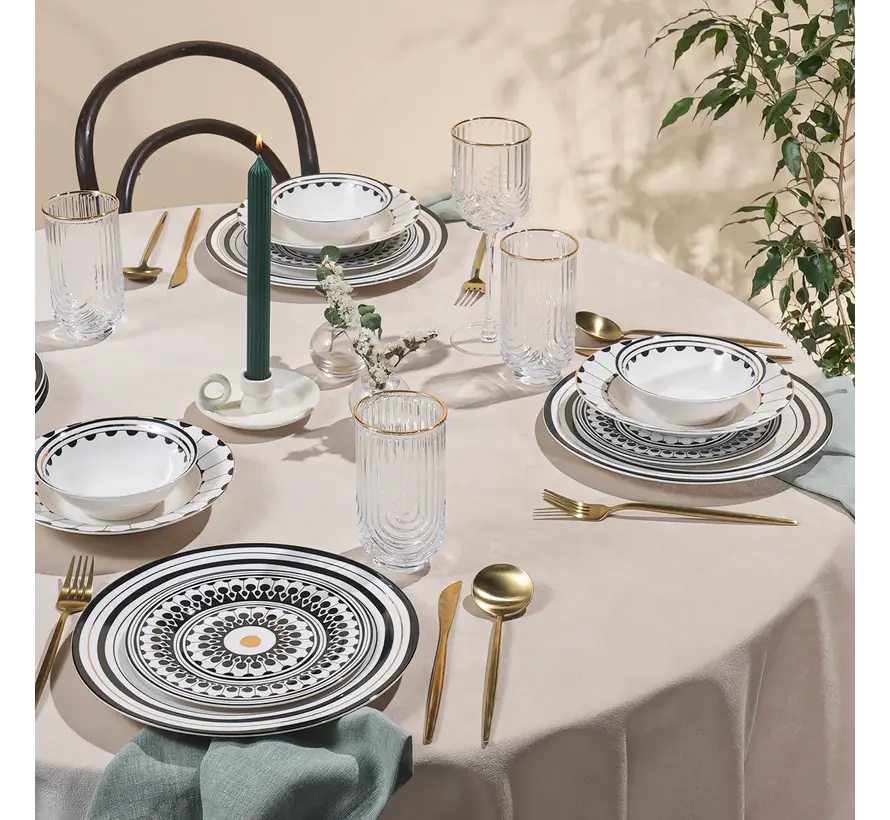 Karaca Maras Dinner Set for 6 person 24 pieces