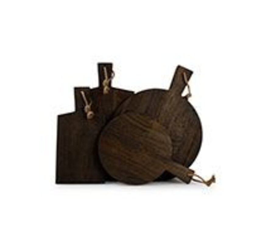 Serveerplank 38x28cm rond hout Ancient