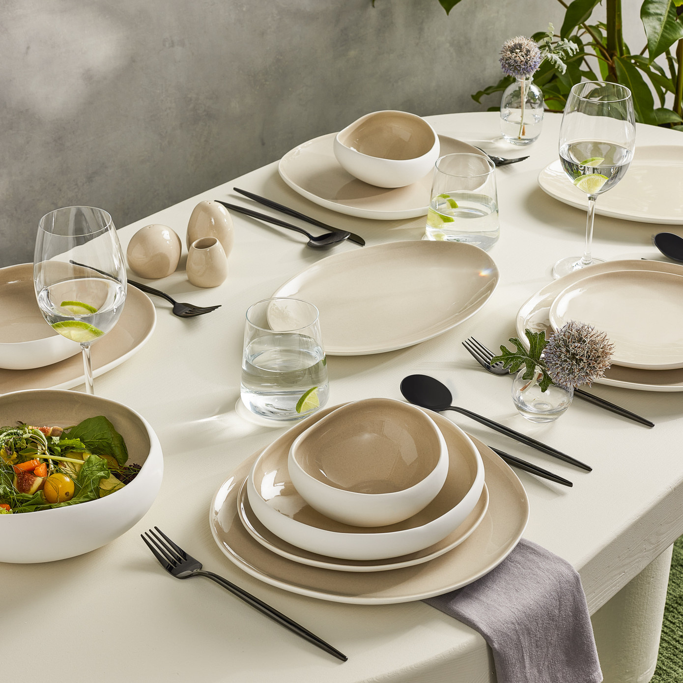 See deals & similar results for Karaca Streamline Cupid Stoneware Dinnerware Set,12 Person, 59 Piece