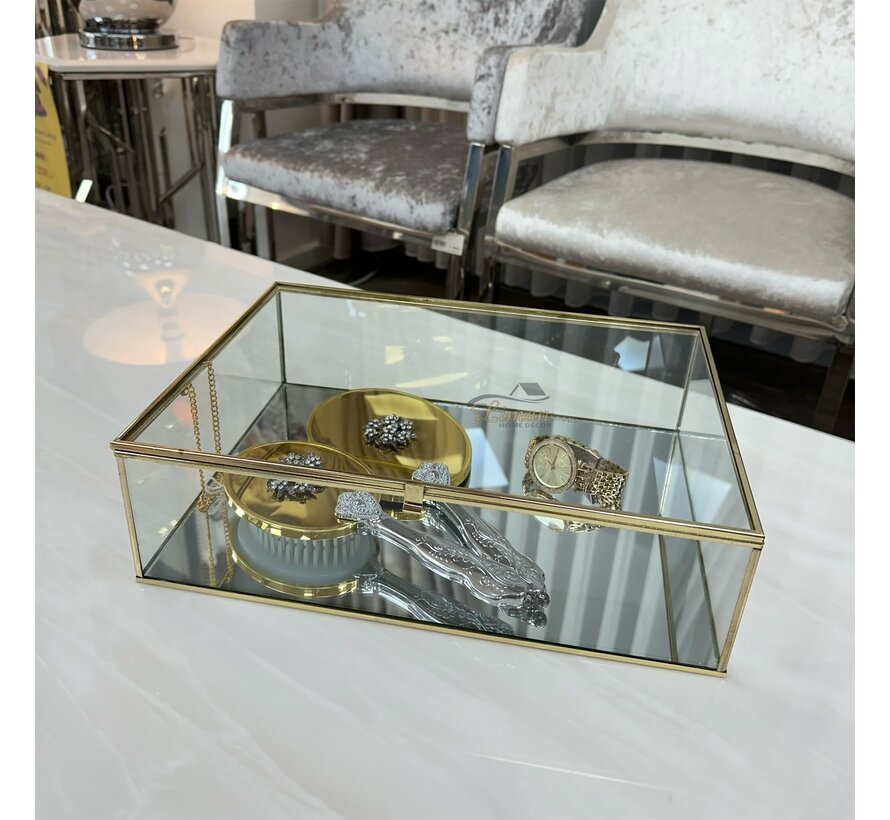Fugurato Juwelenkist Transparant 40 x 30 cm Goud