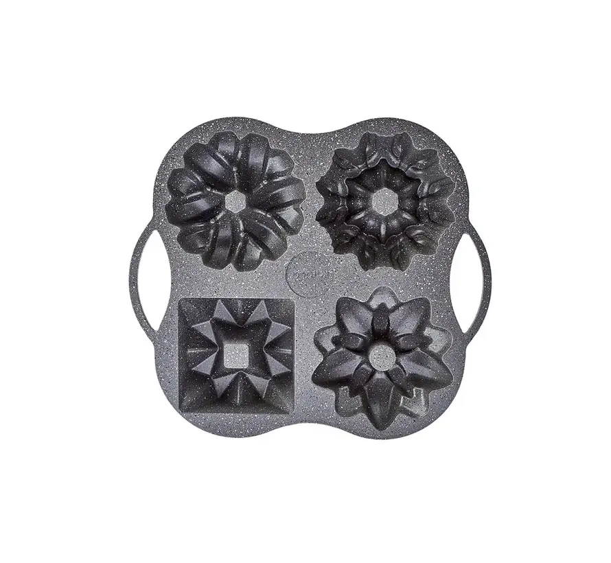 Karaca Cake Pro 4 Piece Anthracite Casting Cake Mold