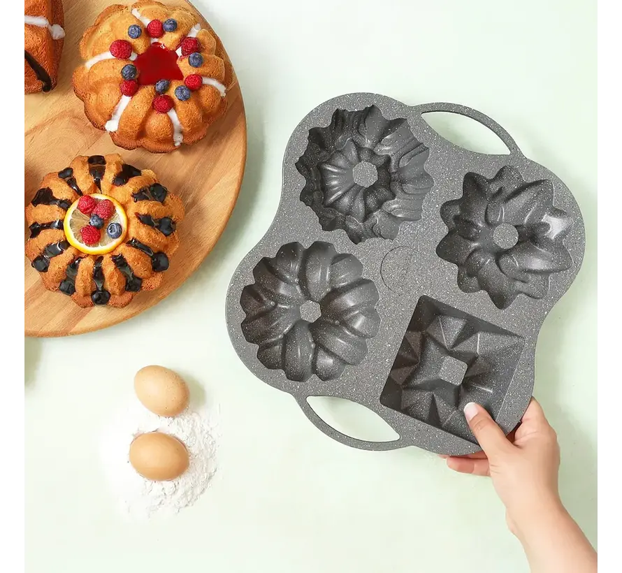 Karaca Cake Pro 4 Piece Anthracite Casting Cake Mold