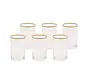 Karaca Beril 6 St. Kaffee Seite Wasserglas Gold