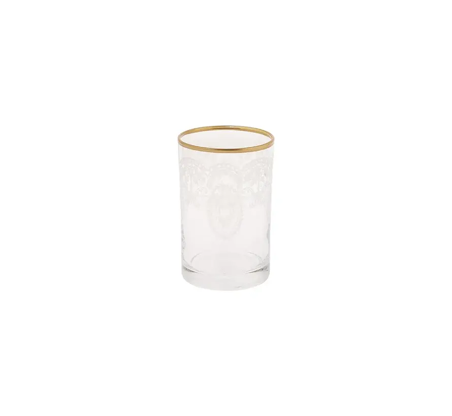 Karaca Beril 6 Pcs Coffee Side Water Glass Gold