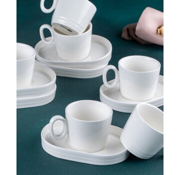 ACR ACR Bianco Perla Nescafe - Koffieset 12 Delig | 6 Persoons