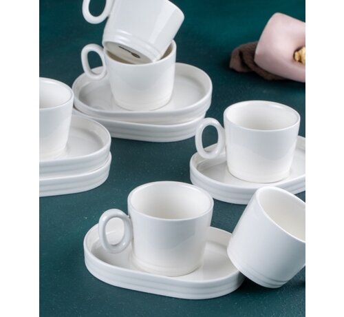 ACR ACR Bianco Perla Nescafe - Koffieset 12 Delig | 6 Persoons