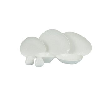 BRICARD PORCELAIN Bricard Porzellan Sery 6-Personen/27-Designdienstleistungen Weiss