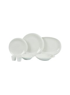 BRICARD PORCELAIN Bricard Porselen Clichy 6-Kisilik | 27-parça Yemek Takımı Beyaz