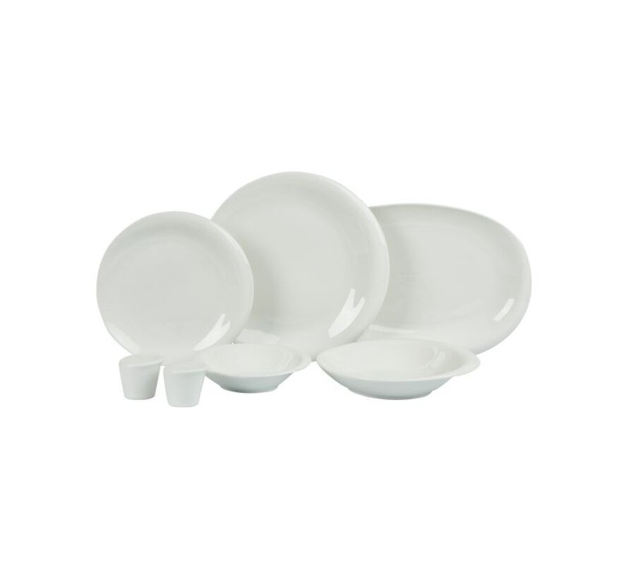 Bricard Porcelain Clichy 6-Persoons | 27-Delig Serviesset Wit