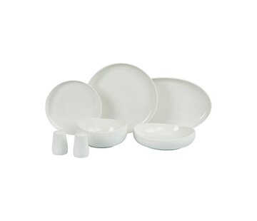 BRICARD PORCELAIN Bricard Porselen Colmar 6-Kisilik | 27-parça Yemek Takımı Beyaz