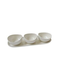 BRICARD PORCELAIN BRICARD COLMAR SCHALENSET | WIT 4-DELIG