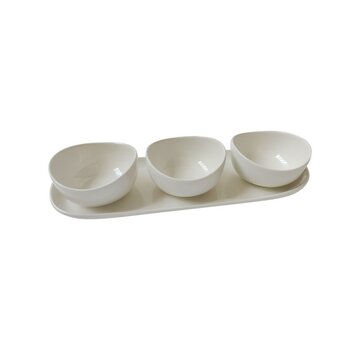 BRICARD PORCELAIN BRICARD COLMAR SCHALENSET | WIT 4-DELIG