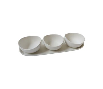 BRICARD PORCELAIN BRICARD COLMAR 4'LU CEREZLIK SETI MAT - BEYAZ