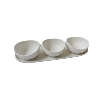 BRICARD PORCELAIN BRICARD COLMAR 4'LU CEREZLIK SETI MAT - BEYAZ