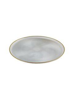 BRICARD PORCELAIN BRICARD JEST AMERIKAN SERVIS / TABAK | 32 CM SEFFAF -  ALTIN 1-ADET