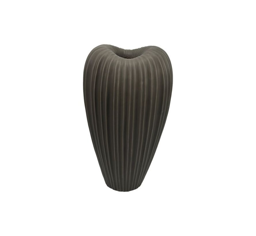 FUGURATO VASE | 22X17X43 CM GREY