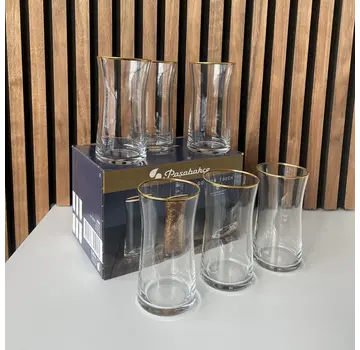 PASABAHCE Pasabahce Heybelli Golden Touch Drinkglazen 345cc 6 Delig