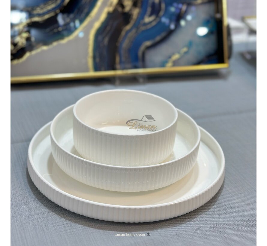 MARLE SERVIESSET 18 PIECES | 6 PERSONS WHITE