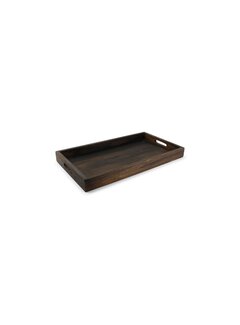  S|P Collection Tablett 55x30xH5cm Holz schwarz Rural