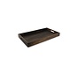 Serving tray 55x30xH5cm wood black Rural