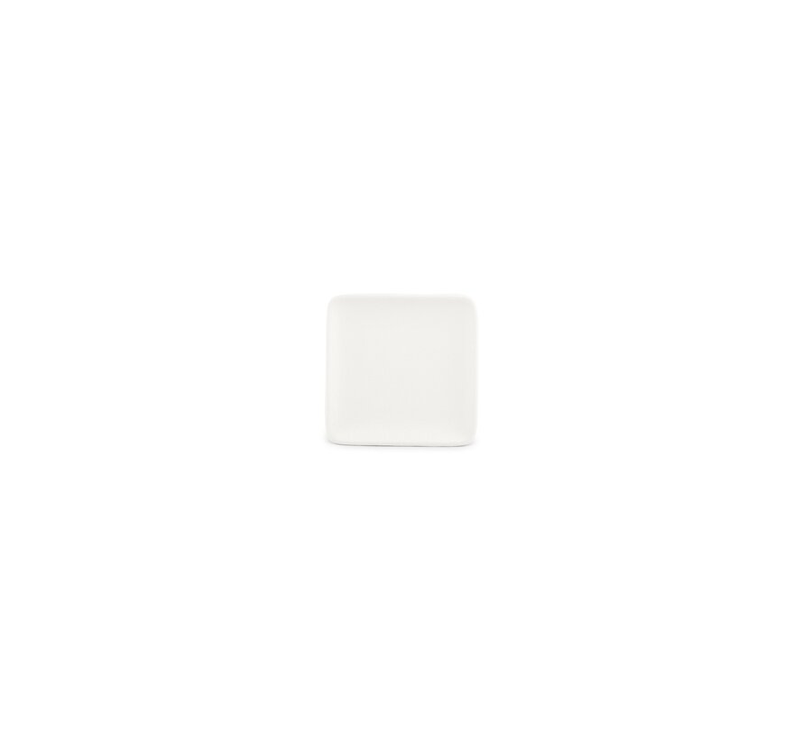 Teller flach 10x10cm white Dusk