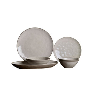 BRICARD PORCELAIN Bricard Porcelain Albi 6-Persoons | 25-Delig Serviesset Lichtgrijs