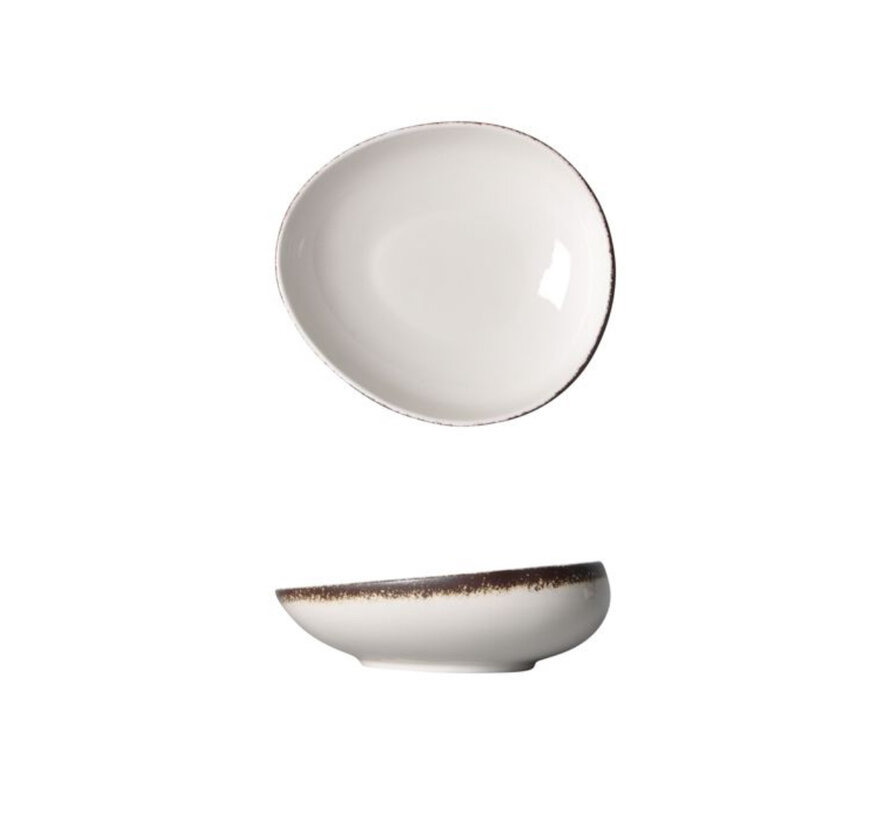 Bricard Porcelain Royan  6-Kisilik | 25-parça Yemek Takımı Beyaz - Kahverengi