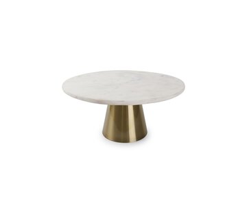  S|P Collection Cake stand 30xH14cm marble white Glint