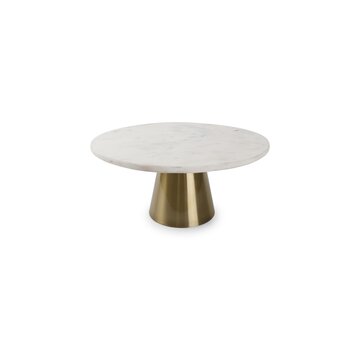  S|P Collection Cake stand 30xH14cm marble white Glint