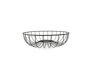 S & P Wire basket 35xH9cm black Octo