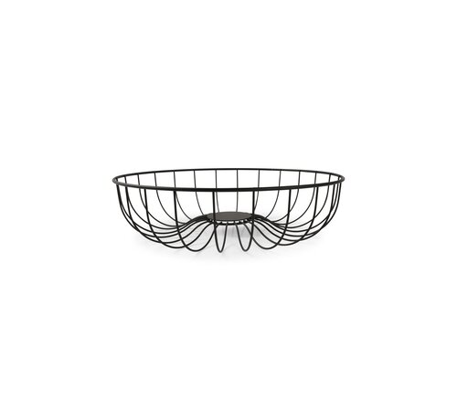 S & P Wire basket 35xH9cm black Octo