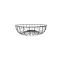 Wire basket 35xH9cm black Octo