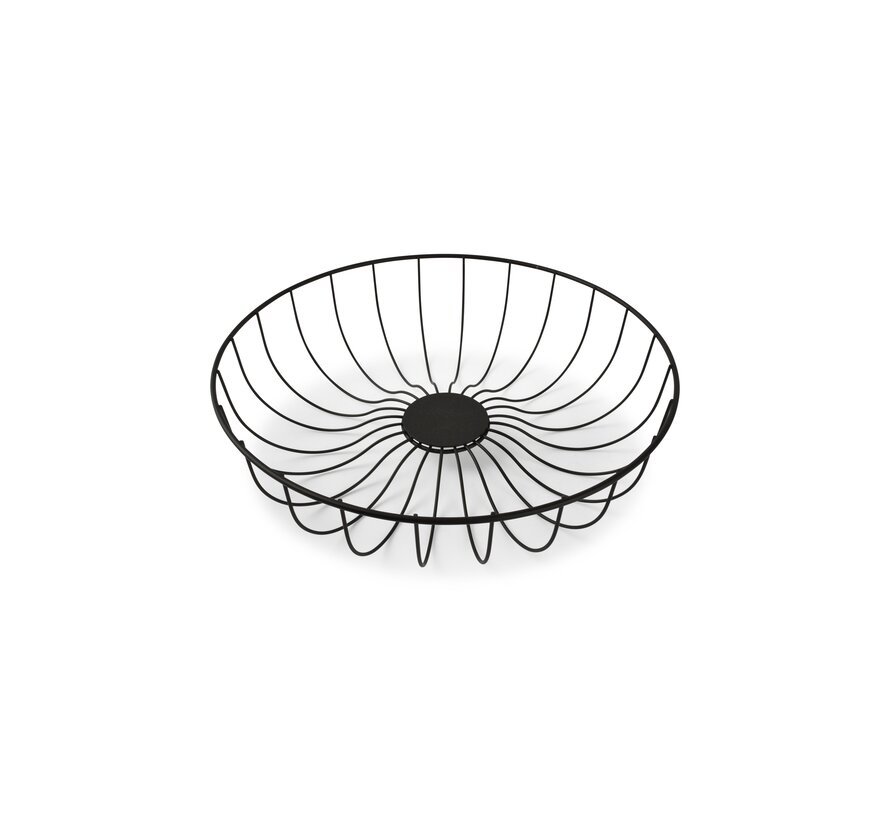 Wire basket 35xH9cm black Octo