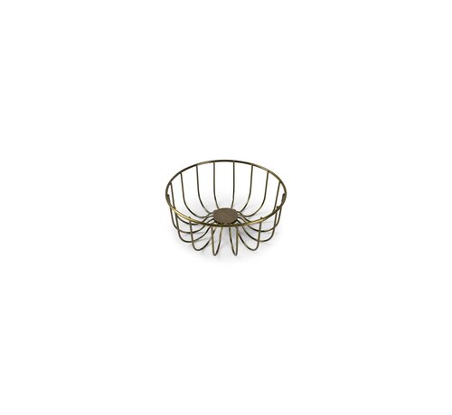 S & P Wire basket 16xH7cm gold/black Octo