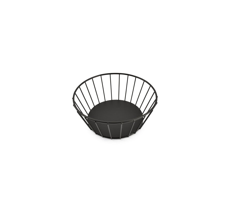 Wire basket 17xH7cm black Cesta
