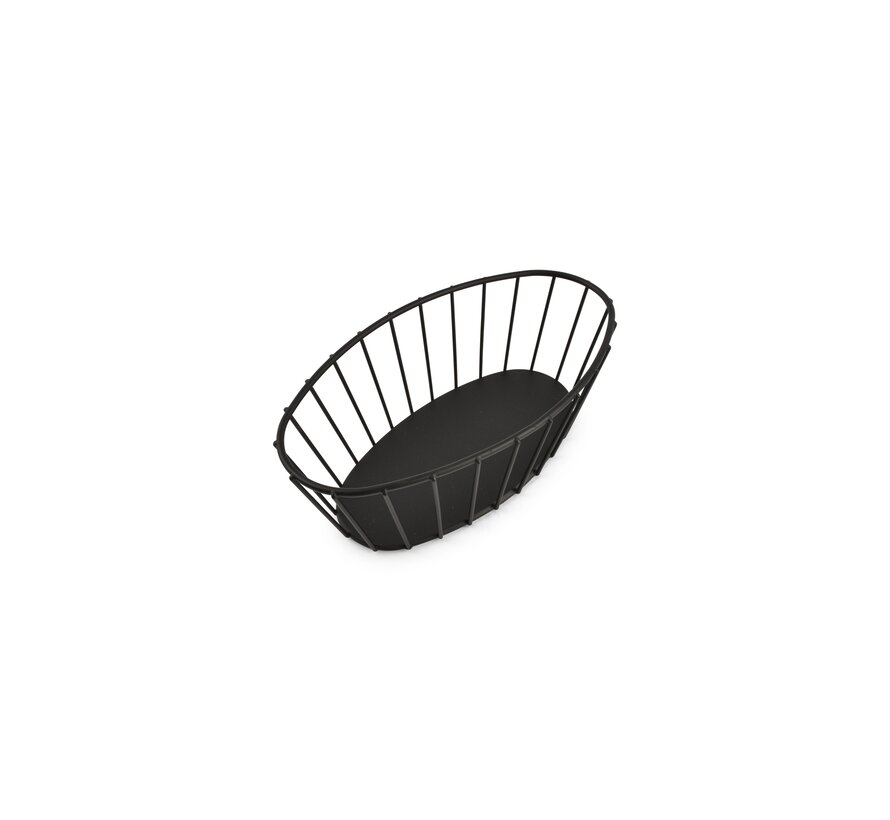 Wire basket 21x11xH7cm black Cesta