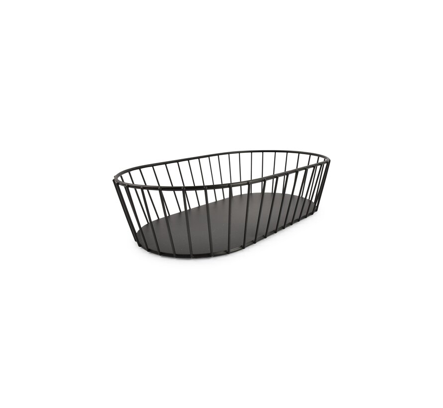 Wire basket 29x16xH7cm black Cesta