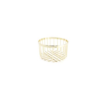 S & P Wire basket 15xH8cm gold Mazy