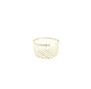 S & P Wire basket 15xH8cm gold Mazy