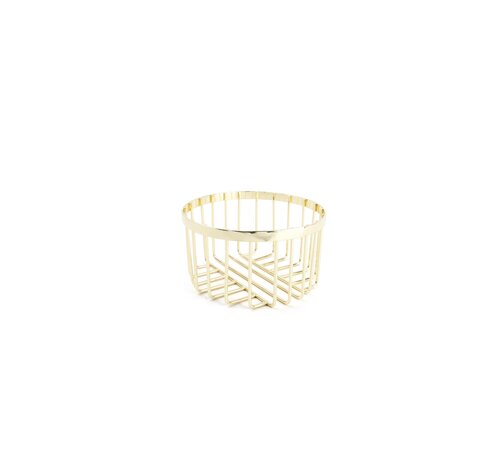 S & P Wire basket 15xH8cm gold Mazy