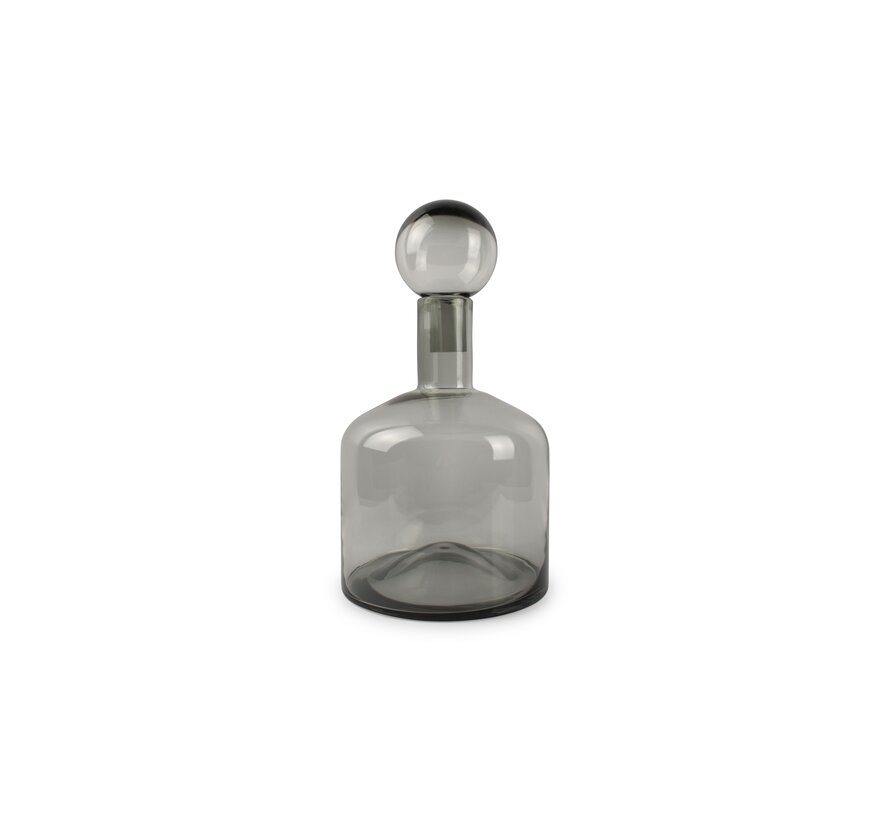 Vase with lid 22xH40,5cm grey Fera