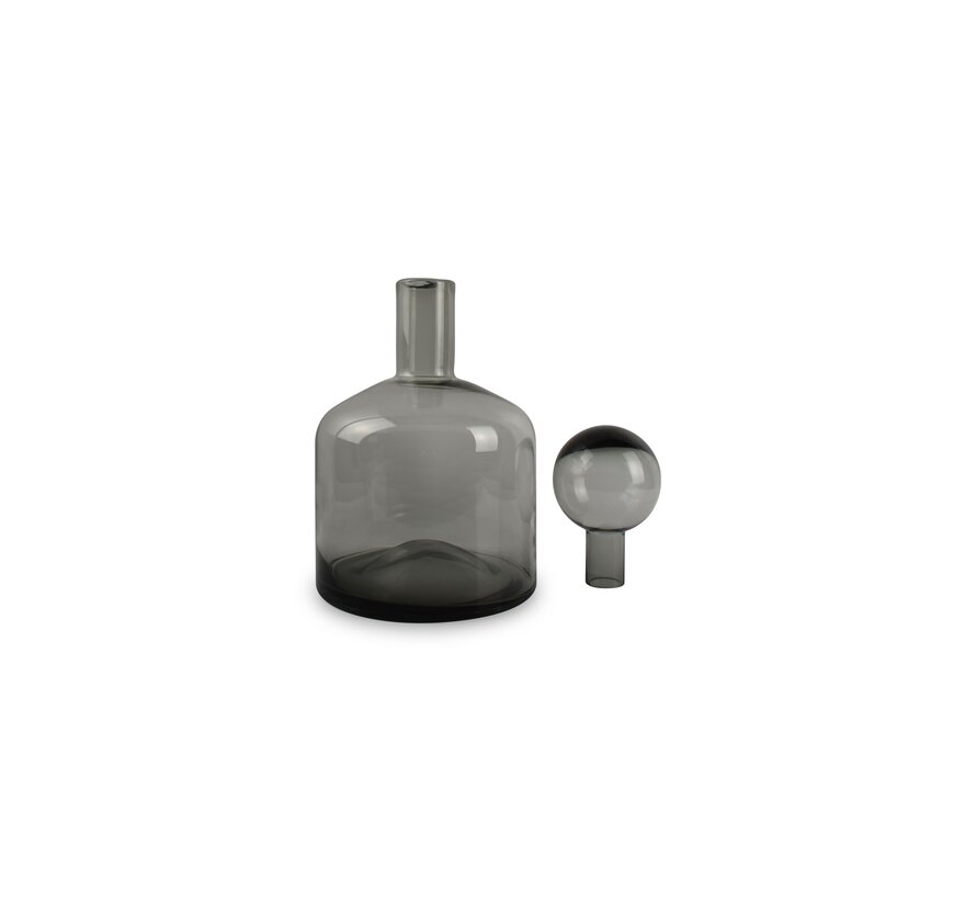 Vase with lid 22xH40,5cm grey Fera