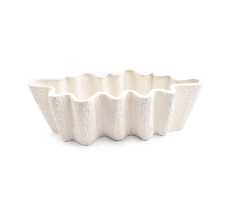 Decorative dish 43,5x19xH13,5cm beige Vico