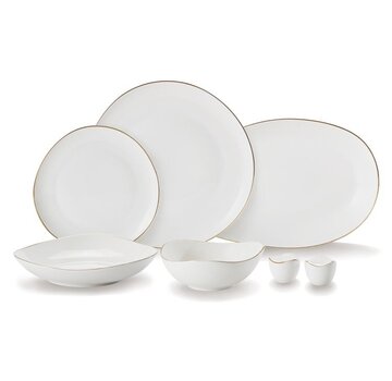 BRICARD PORCELAIN Bricard Porcelain Melun 6-Persoons | 27-Delig Serviesset Goud