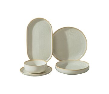 BRICARD PORCELAIN Bricard Porzellanguss mit - Beige 6-Personen | 25-Designservices Set