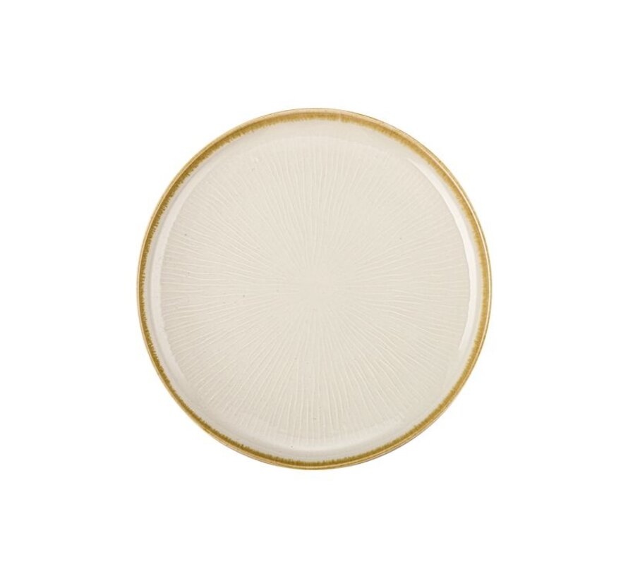 Bricard Porcelain Pau Beyaz - Bej 6-Kisilik | 25-parça Yemek Takımı