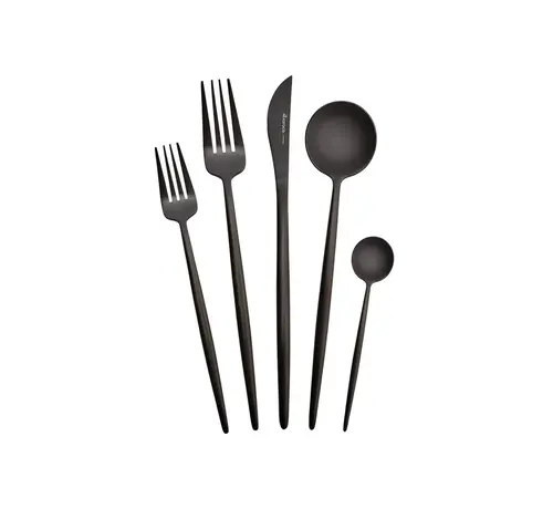 KARACA Karaca Jupiter Matte Black Cutlery Set, 30 Piece